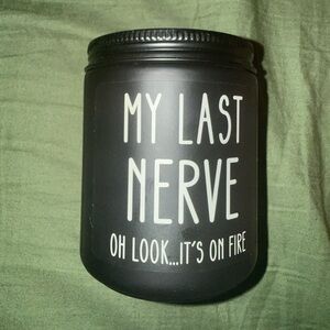 Black Scented Candle with Humorous Text